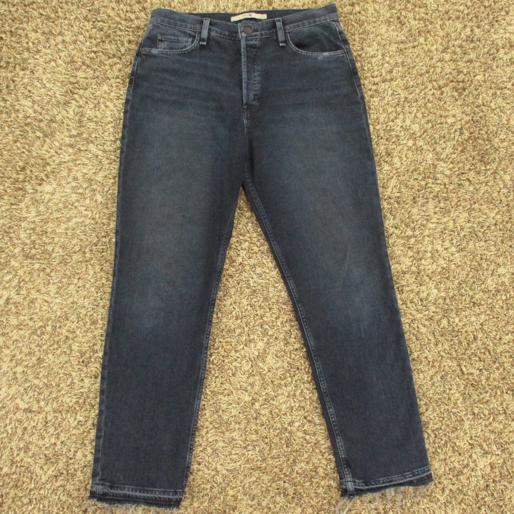 Hudson Jeans Women's 31 Dark Wash Holly High Rise Straight Leg Ankle Denim